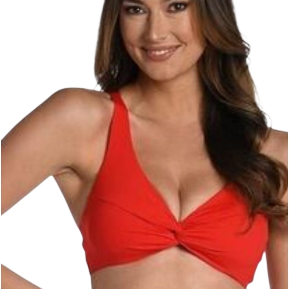 NWT La Blanca Red Convertible Underwire Bikini Top